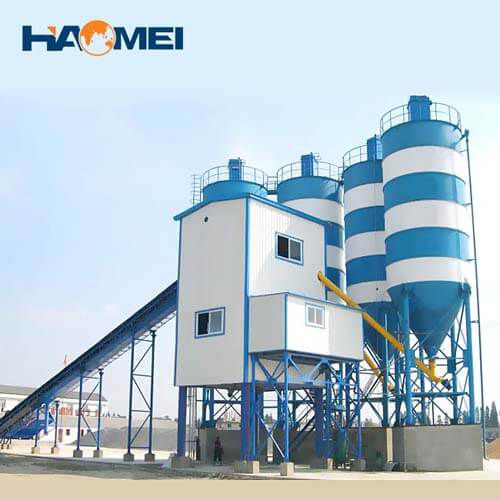 buy hzs120 stationary concrete batching plant