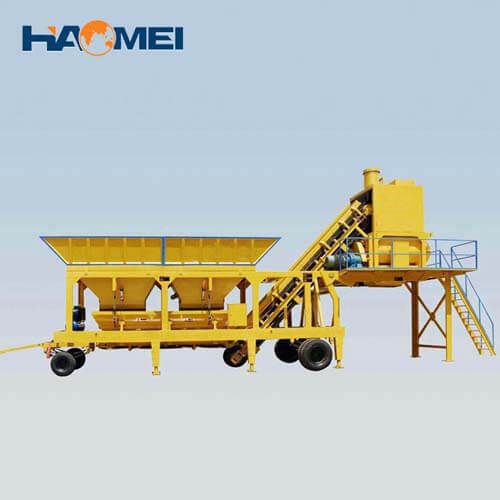 YHZS35 mobile concrete batching plant factory price