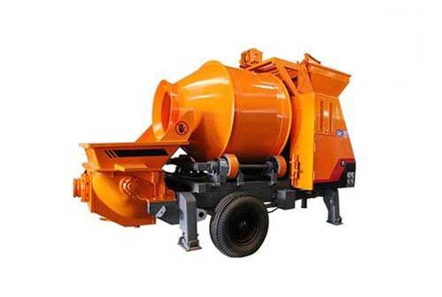 China mobile concrete mixer with pump