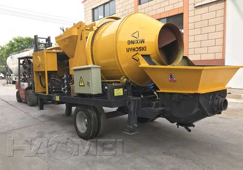 Concrete mixer machine with pump small cement mixer